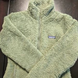 Patagonia Women's Olive Green Sherpa Half-Zip Jacket